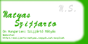 matyas szijjarto business card